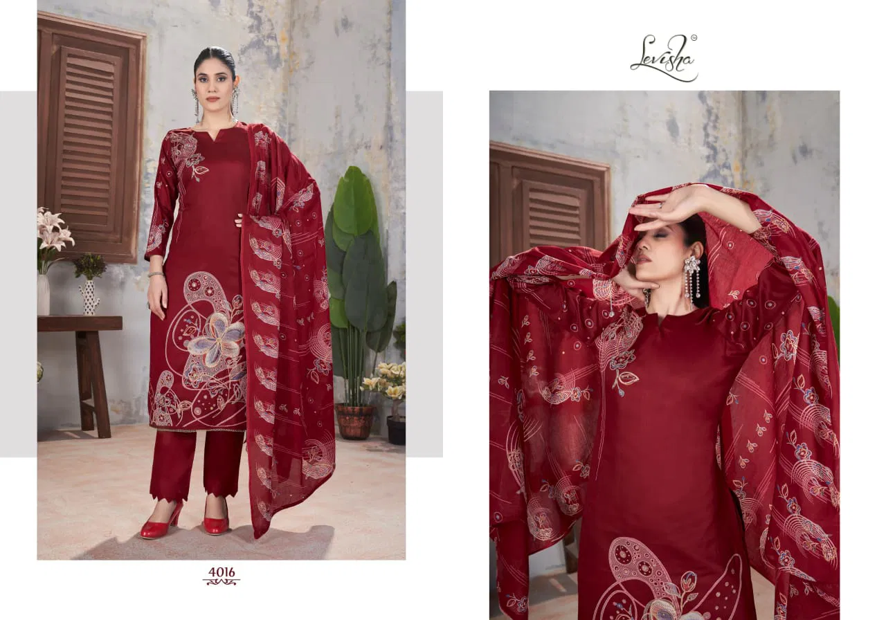 Gulshan By Levisha Jam Cotton Silk Digital Dress Material Orders In India